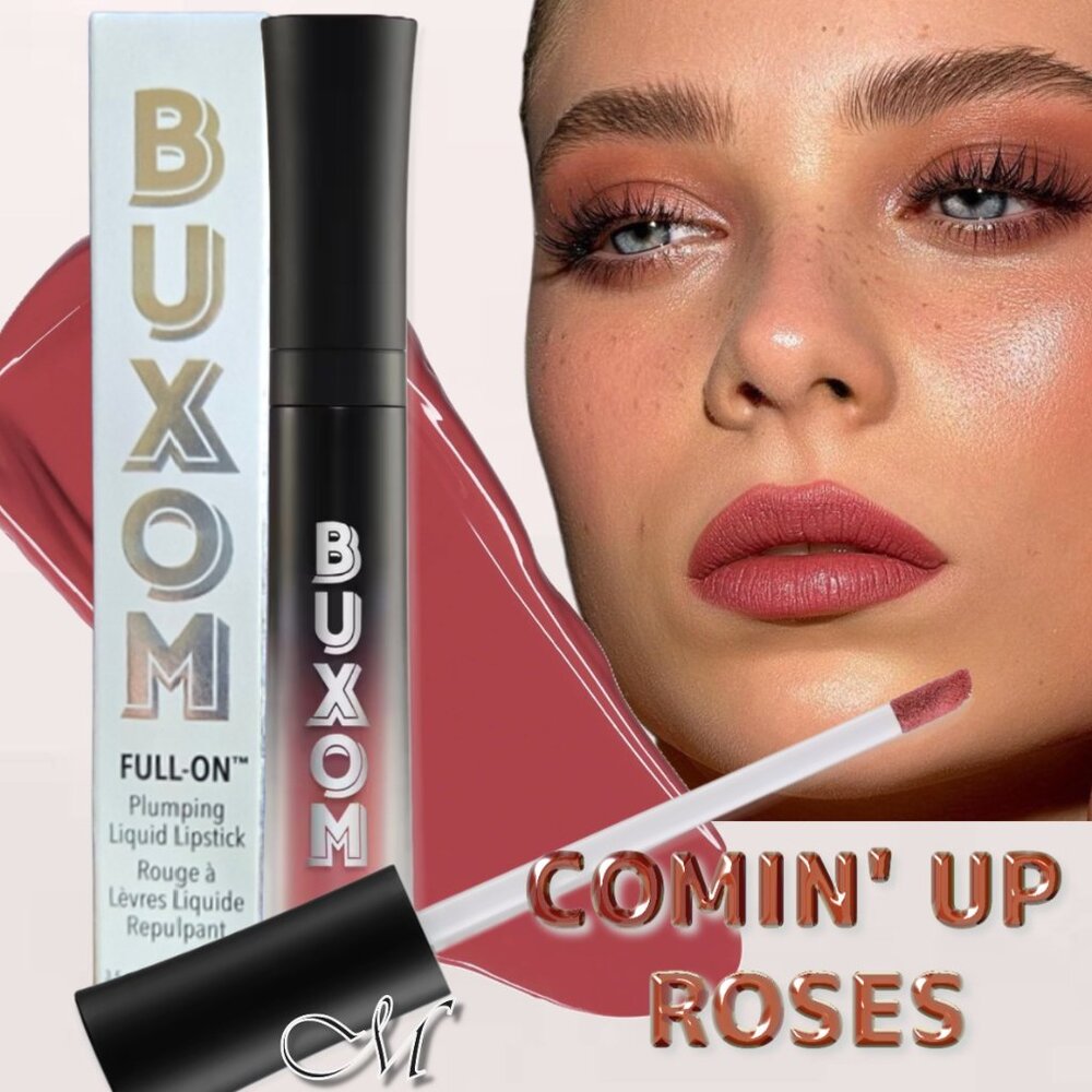 BUXOM FULL-ON PLUMPING LIQUID MATTE LIPSTICK~COMIN' UP ROSES ~Rosewood 3.5ml NIB
